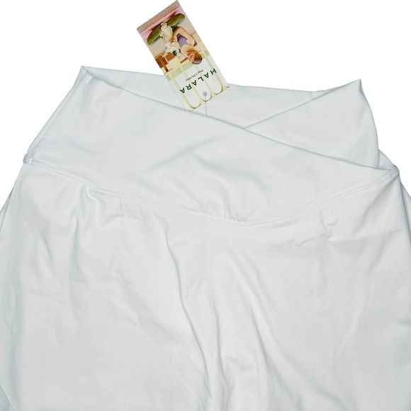 NWT Halara Women's White Crossover 2-in-1 Side Pocket Tennis Skirt Size Large - Picture 10 of 13